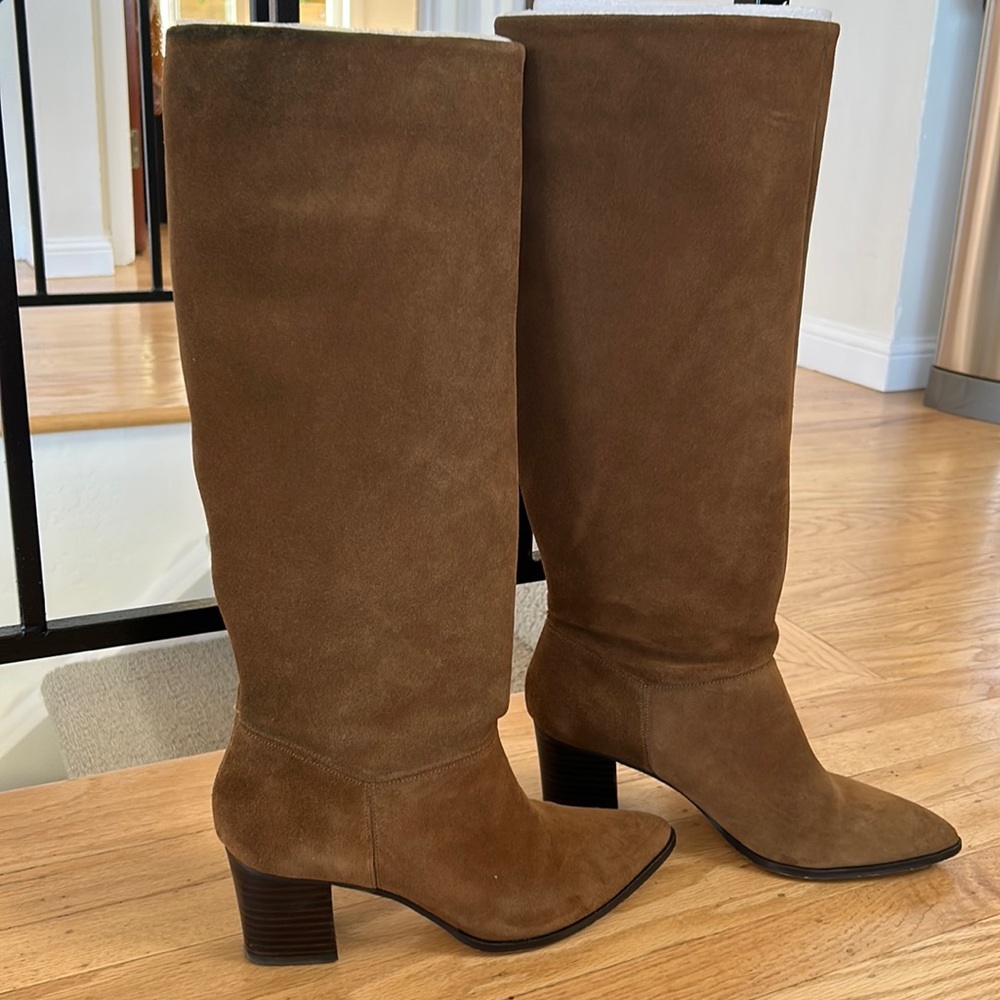Sole Society suede boots. Size 8.5. Cognac color.